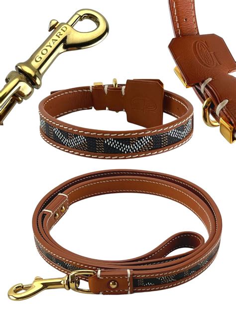 goyard dog leash|Goyard dog collar and leash.